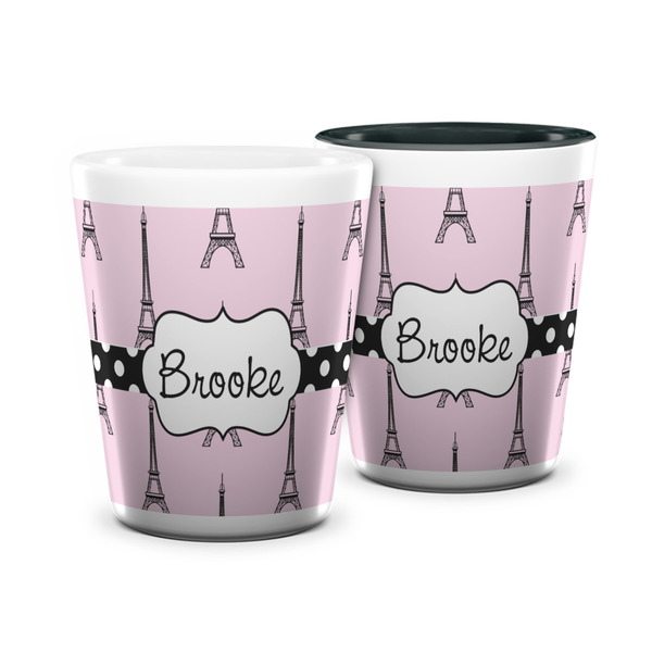 Custom Eiffel Tower Ceramic Shot Glass - 1.5 oz (Personalized)