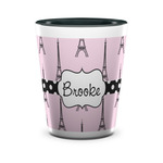 Eiffel Tower Ceramic Shot Glass - 1.5 oz - Two Tone - Set of 4 (Personalized)