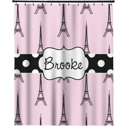 Eiffel Tower Extra Long Shower Curtain - 70"x84" (Personalized)
