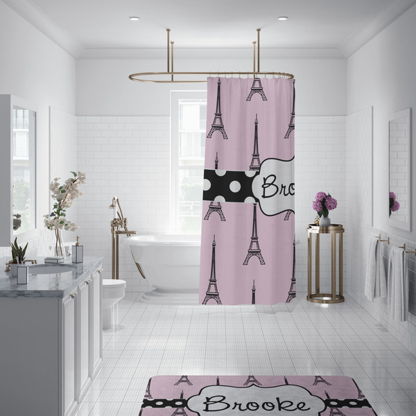 Eiffel Tower Shower Curtain - Custom Size