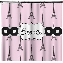 Eiffel Tower Shower Curtain - 69"x70" w/ Name or Text