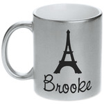 Eiffel Tower Metallic Silver Mug (Personalized)