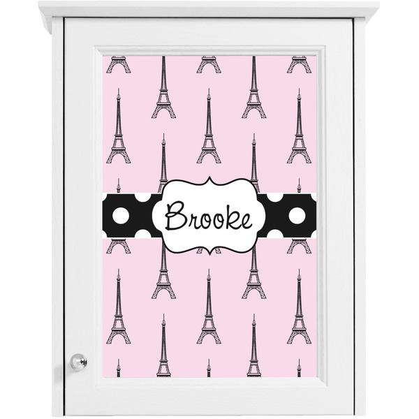 Eiffel Tower Single White Cabinet Decal
