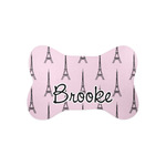 Eiffel Tower Bone Shaped Dog Food Mat (Small) (Personalized)