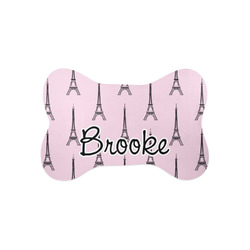 Eiffel Tower Bone Shaped Dog Food Mat (Small) (Personalized)