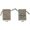 Eiffel Tower Small Burlap Gift Bag - Front & Back (Personalized)