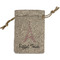 Eiffel Tower Small Burlap Gift Bag - Front