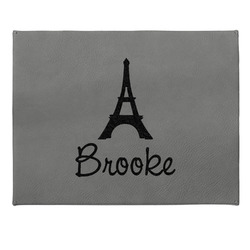 Eiffel Tower Small Gift Box w/ Engraved Leather Lid (Personalized)