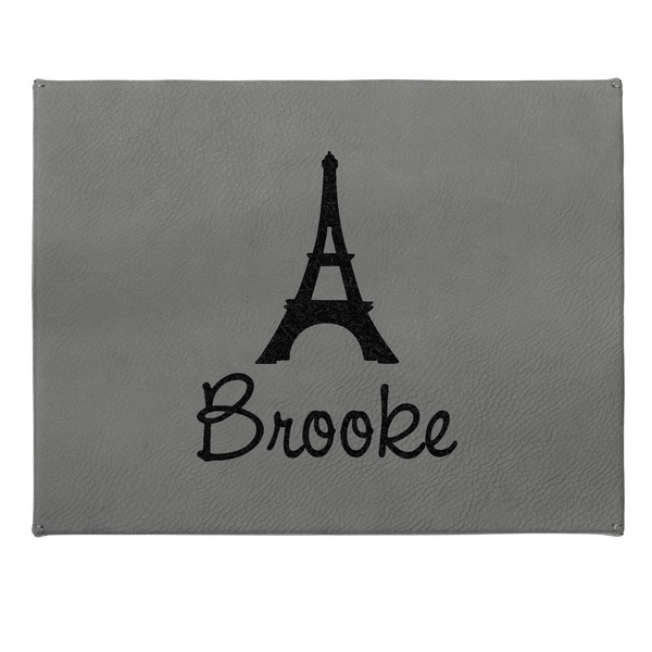 Eiffel Tower Small Engraved Gift Box with Leather Lid - Approval