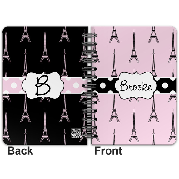 Eiffel Tower Spiral Journal 5 x 7 - Apvl
