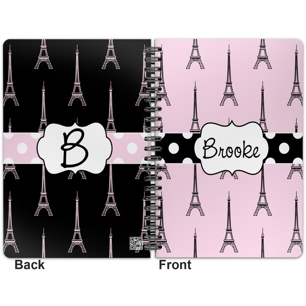 Eiffel Tower Spiral Journal 7 x 10 - Apvl