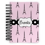 Eiffel Tower Spiral Notebook - 5x7 w/ Name or Text