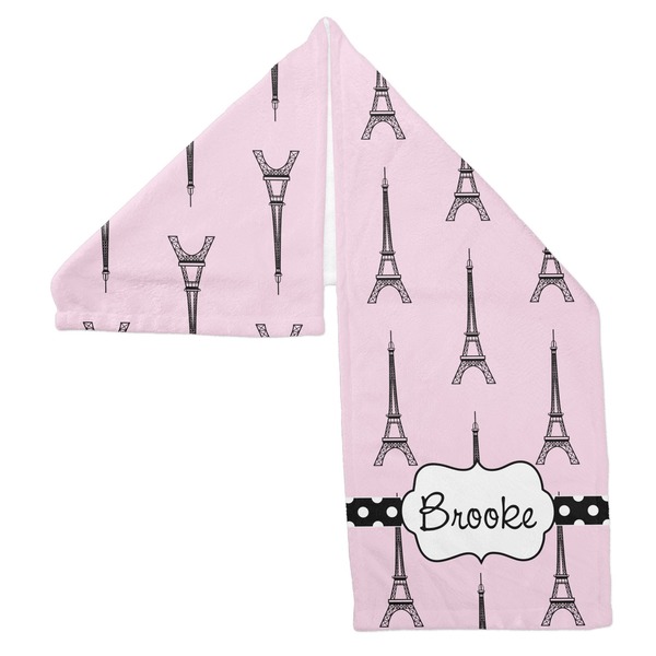 Eiffel Tower Sports Towel Folded - Both Sides Showing