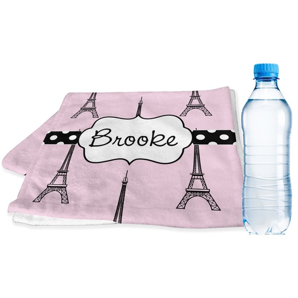 Custom Eiffel Tower Sports & Fitness Towel (Personalized)