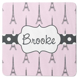 Eiffel Tower Square Rubber Backed Coaster (Personalized)
