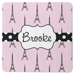 Eiffel Tower Square Rubber Backed Coaster (Personalized)