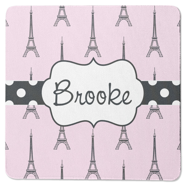 Eiffel Tower Square Coaster Rubber Back - Single