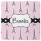 Eiffel Tower Square Rubber Backed Coaster (Personalized)