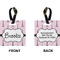 Eiffel Tower Square Luggage Tag (Front + Back)