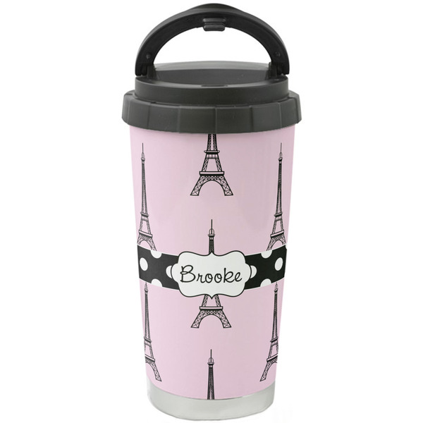 Custom Eiffel Tower Stainless Steel Coffee Tumbler (Personalized)