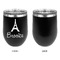 Eiffel Tower Stainless Wine Tumblers - Black - Single Sided - Approval