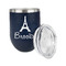 Eiffel Tower Stainless Wine Tumblers - Navy - Single Sided - Alt View