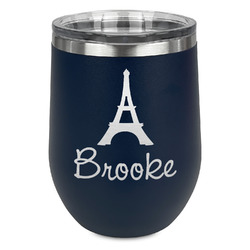 Eiffel Tower Stemless Wine Tumbler - 5 Color Choices - Stainless Steel  (Personalized)