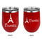 Eiffel Tower Stainless Wine Tumblers - Red - Double Sided - Approval