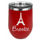 Eiffel Tower Stemless Stainless Steel Wine Tumbler - Red - Double Sided (Personalized)