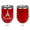 Eiffel Tower Stainless Wine Tumblers - Red - Single Sided - Approval