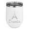 Eiffel Tower Stainless Wine Tumblers - White - Single Sided - Front