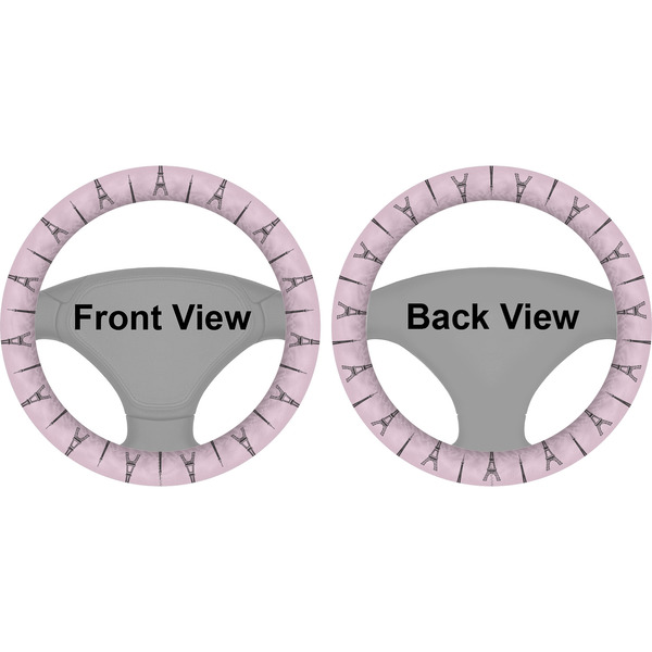 Eiffel Tower Steering Wheel Cover- Front and Back