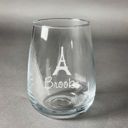 Eiffel Tower Stemless Wine Glass - Engraved (Personalized)