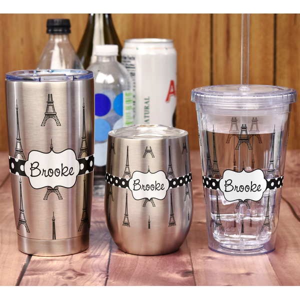 Eiffel Tower Stemless Wine Tumbler - Full Print - In Context