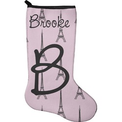 Eiffel Tower Holiday Stocking - Single-Sided - Neoprene (Personalized)