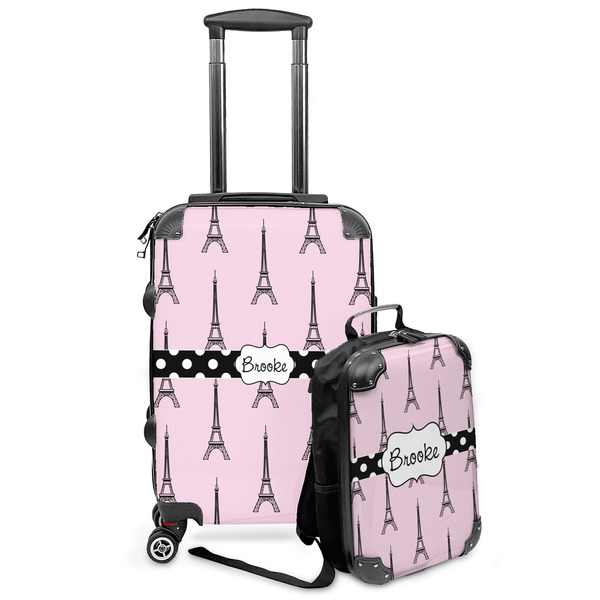 Custom Eiffel Tower Kids 2-Piece Luggage Set - Suitcase & Backpack (Personalized)