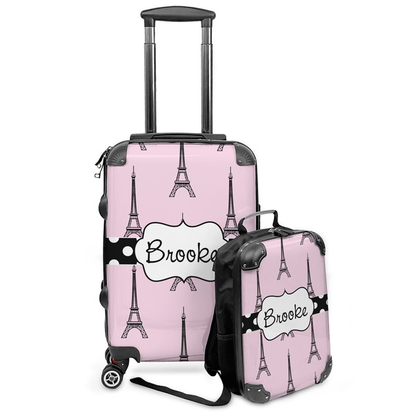 Custom Eiffel Tower Kids 2-Piece Luggage Set - Suitcase & Backpack (Personalized)