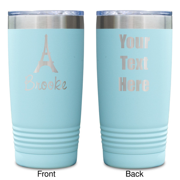 Eiffel Tower Teal Polar Camel Tumbler - 20oz -Double Sided - Approval