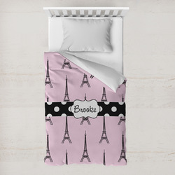 Eiffel Tower Toddler Duvet Cover w/ Name or Text