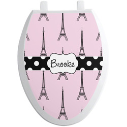 Eiffel Tower Toilet Seat Decal - Elongated (Personalized)