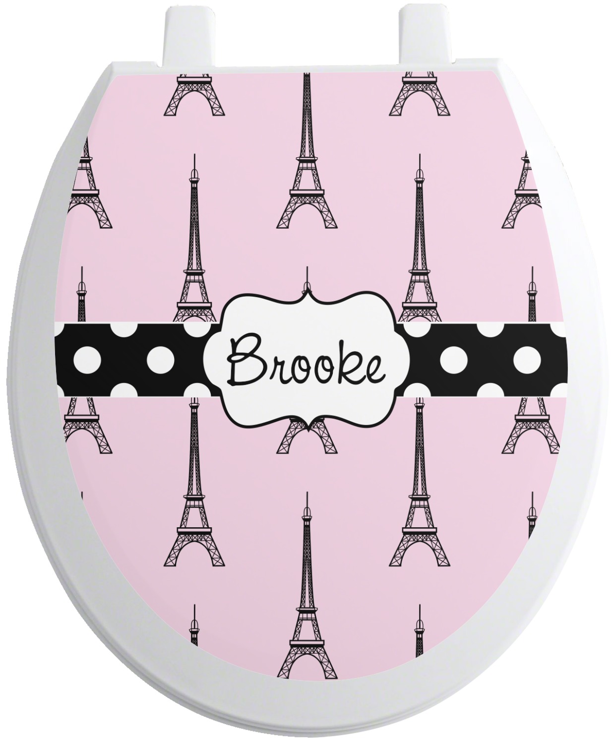 Custom Eiffel Tower Toilet Seat Decal (Personalized) YouCustomizeIt