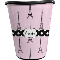 Eiffel Tower Waste Basket - Single Sided (Black) (Personalized)