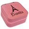 Eiffel Tower Travel Jewelry Boxes - Leather - Pink - Angled View