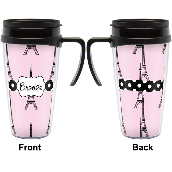 Eiffel Tower Travel Mug with Black Handle - Approval