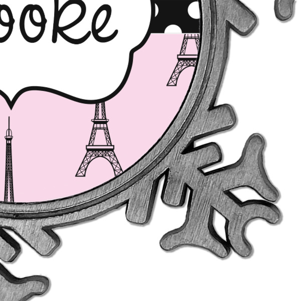 Eiffel Tower Vintage Snowflake - Detail