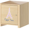 Eiffel Tower Wall Graphic on Wooden Cabinet