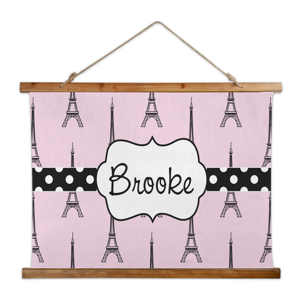 Custom Eiffel Tower Wall Hanging Tapestry - Wide (Personalized)