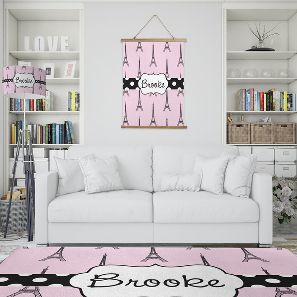 Eiffel Tower Wall Hanging Tapestry - Portrait - IN CONTEXT