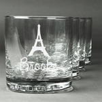 Eiffel Tower Whiskey Glasses (Set of 4) (Personalized)