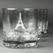 Eiffel Tower Whiskey Glasses (Set of 4) (Personalized)